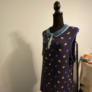 ModCloth avocado print sleeveless blouse